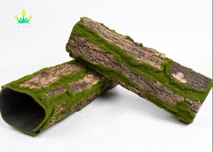 Pannello murale 3D in corteccia di sughero che combina <span class=keywords><strong>muschio</strong></span> <span class=keywords><strong>artificiale</strong></span> e corteccia naturale per la decorazione della parete di piante verdi finte - Product Image 2