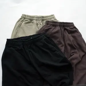 YKH उच्च गुणवत्ता 340GSM टेरी कॉटन पैंट ब्लैंक ब्लैक स्वेटपैंट हैवीवेट ओवरसाइज़्ड कस्टम पुरुषों के स्वेटपैंट