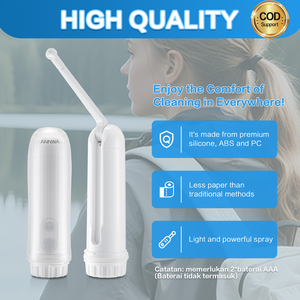 Pulvérisateur de bidet électrique portable compact 140 ml 180 °   Buse réglable IPX6 pour l'hygiène et les soins en voyage - Product Image 2