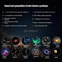 Planetario Infantil Moderno de ABS, Lámpara Proyector LED Ultra Clara, Mini Proyector USB Portátil con Escenas de Galaxia, Luna y Ballenas, Decoración para Techo de Habitación