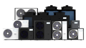 יחידת חוץ של משאבת חום חשמלית לאוויר, מים קרים וחמים, בצורת ריבוע, מערכות HVAC, חוסכות אנרגיה, דרגת יעילות אנרגטית גבוהה - Product Image 3