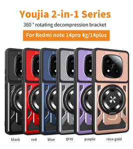 Étui de protection magnétique rotatif de luxe pour <span class=keywords><strong>Redmi</strong></span> <span class=keywords><strong>Note</strong></span> 15 14 Pro Plus K90 Pro Max 15 15C A5 TPU+PC Anti-chute - Product Image 2