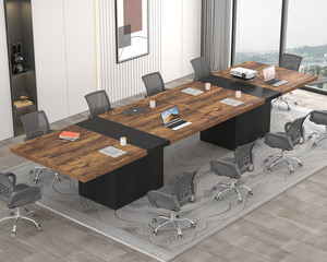 Tavolo da Pranzo di Design Moderno in Legno Massello con Robuste Gambe in Legno per 4-10 Persone, Arredamento per Cucina - Product Image 6