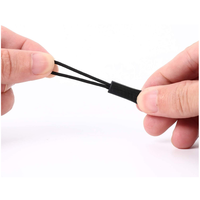 Passe-fermeture à glissière en caoutchouc décoratif, 10 pièces, cordon en Nylon, extractible pour Extension de fermeture éclair