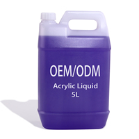 Monomère liquide acrylique violet EMA à marque privée avec effet holographique et séchage rapide pour système de poudre acrylique pour ongles de luxe