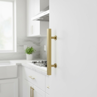 Poignées de tiroir carrées en acier bronze champagne, style minimaliste et moderne, pour meubles OEM de luxe, avec échantillon gratuit pour cuisine, ...