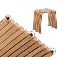 Chaise de salle à manger en bambou Dressing Stool Shoe Stool Tabouret de salle de bain