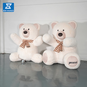 Felpa gigante inflable Oso Blanco mascota de dibujos animados el oso con gafas personaje inflable decoración publicitaria - Product Image 4