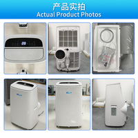 Climatiseur portable 220V 9000 BTU avec prise UK EU AU, ventilateur de refroidissement, fonction déshumidificateur et télécommande