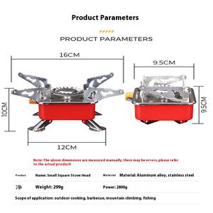 All'ingrosso portatile pieghevole <span class=keywords><strong>Mini</strong></span> fornello quadrato per campeggio all'aperto pieghevole metallico loto Gas <span class=keywords><strong>stufa</strong></span> con carta di tipo <span class=keywords><strong>stufa</strong></span> testa - Product Image 4