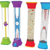 Juguete Sensorial Líquido con Burbujas de Movimiento, Temporizador de Arena de Doble Color, Temporizador Líquido para Niños, Actividad Relajante