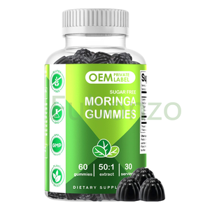 Complément alimentaire à base de feuilles de Moringa pur, sans sucre, saveur framboise, gommes probiotiques, <span class=keywords><strong>curcuma</strong></span>, cannelle de Ceylan, antioxydant, immunité, adulte - Product Image 1