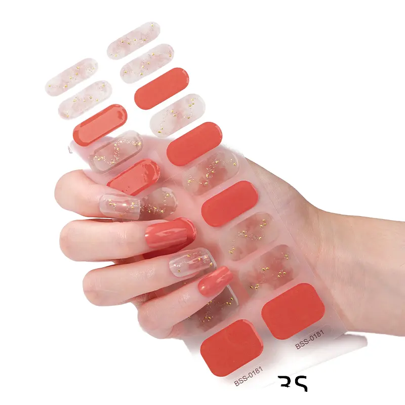 New phổ biến UV bán chữa được liệu pháp ánh sáng Nail Dán vật liệu kim loại gel nail sticker vẻ đẹp Baking ánh sáng