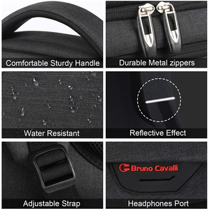 Business Traveler's Red Slim Durable Laptop <span class=keywords><strong>Mochila</strong></span> Puerto de carga USB Resistente al agua Oxford Poliéster College Computer - Product Image 4