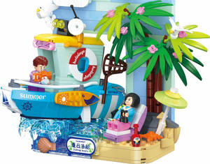 Vente en gros d'usine d'ornements <span class=keywords><strong>de</strong></span> bureau, <span class=keywords><strong>de</strong></span> kits <span class=keywords><strong>de</strong></span> construction <span class=keywords><strong>de</strong></span> blocs DIY, <span class=keywords><strong>de</strong></span> modèles <span class=keywords><strong>de</strong></span> bateaux <span class=keywords><strong>de</strong></span> pêche d'été en blocs <span class=keywords><strong>de</strong></span> construction - Product Image 3