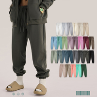 Celana & Trousers Grosir untuk Pria 345gsm Logo Custom Jogger Jogging Homme Katun Baggy Blank Cotton Fleece Celana Olahraga Pria