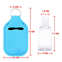 Porte-clés en néoprène isolant et résistant à l'eau pour baume à lèvres, flacon de désinfectant pour les mains, simple et réutilisable, pour femme, idéal pour l'été