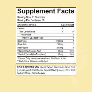 Gummies véganes au pollen d'abeille : Superaliment naturel pour le soutien immunitaire et l'énergie vitalité – 60 unités - Product Image 5
