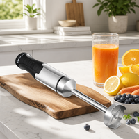 Mixeur Plongeant Électrique Portable en Acier Inoxydable 1600W pour Lait et Aliments, Mixeur Plongeant Domestique pour Purée et Sauces
