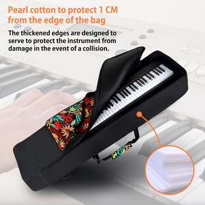 Free Sample <b>61</b> <b>Key</b> <b>Keyboard</b> Gig Bag 420D Cloth Padded Case with Handle Strap Adjustable Shoulder Backpack - Product Image 3