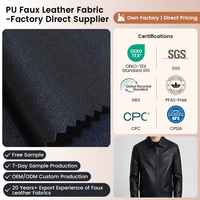 Tissu en cuir synthétique Rexine imperméable en PU végétarien solide et doux sans PFAS, couleur personnalisée, pour robe et veste