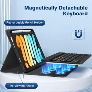 เคสคีย์บอร์ดสำหรับ <span class=keywords><strong>iPad</strong></span> <span class=keywords><strong>Mini</strong></span> 7 ขนาด 8.3 นิ้ว รุ่น A17 Pro พร้อมที่ใส่ปากกา สำหรับ <span class=keywords><strong>iPad</strong></span> <span class=keywords><strong>Mini</strong></span> 6 รุ่นที่ 6 พร้อมเคสป้องกัน - Product Image 3