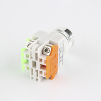Bouton de commutation LAY37-11BN (Y090-11BN) bouton plat interrupteur de réinitialisation contact argenté rouge vert 10A