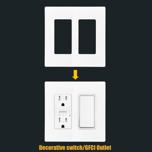 MVAVA 미국 UL & CUL 1/2/3/4 갱 그레이 스크류 없는 싱글 월플레이트 GFCI WR/TR 플러그 20W USB A + C 콘센트 벽 스위치 및 소켓 - Product Image 3