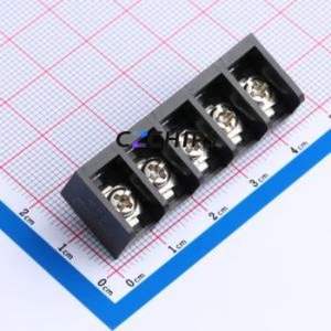 MXHB825-8.25-05P-BK01-Cu-S-A Barrier Terminal Block Through hole,P=8.25mm Connector Three Sides 8.25mm 1x5P Straight Pin - Product Image 1