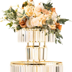 婚礼花架豪华婚礼道具插花水晶吊坠花跑道路领头舞台中心 - Product Image 6