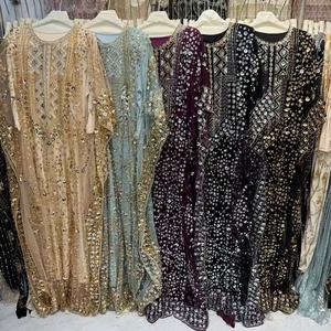Nuovo <span class=keywords><strong>Abito</strong></span> Abaya per Donne Musulmane 2026, Ricamato con Strass e Paillettes, Elegante Abbigliamento Femminile in Stile Islamico <span class=keywords><strong>Arabo</strong></span> - Product Image 6