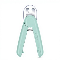 Coupe-ongles pour animaux de compagnie avec lumière LED, évite la coupure brusque, lime à ongles intégrée pour le toilettage des pattes des chiens et des chats