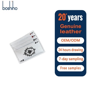 Tarjetero Delgado de Cuero Crazy Horse Vintage Boshiho, de Alta Calidad, para Múltiples Tarjetas, 7 Pulgadas, 30 mm de Grosor - Product Image 1