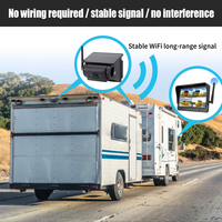 Cámara de camión de respaldo de Vista trasera magnética inalámbrica Solar con grabación de 7 pulgadas Monitor Carplay de navegación automática Android inalámbrico