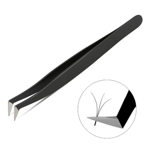 Produits tendance à prix avantageux, instruments de beauté, pinces à cils en acier inoxydable noires. - Product Image 3