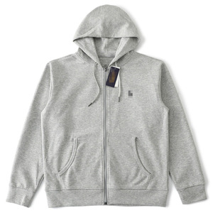 <span class=keywords><strong>Felpa</strong></span> con cappuccio in cotone tinta unita con logo ricamato Xiao Ma, vestibilità ampia, giacca con cerniera da uomo e da donna - Product Image 2