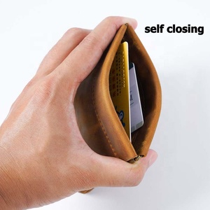 Pochette cosmétique personnalisée en cuir véritable, petite, auto-fermante, portable, pour chapelet, bijoux, maquillage, voyage, mini porte-monnaie en cuir - Product Image 2