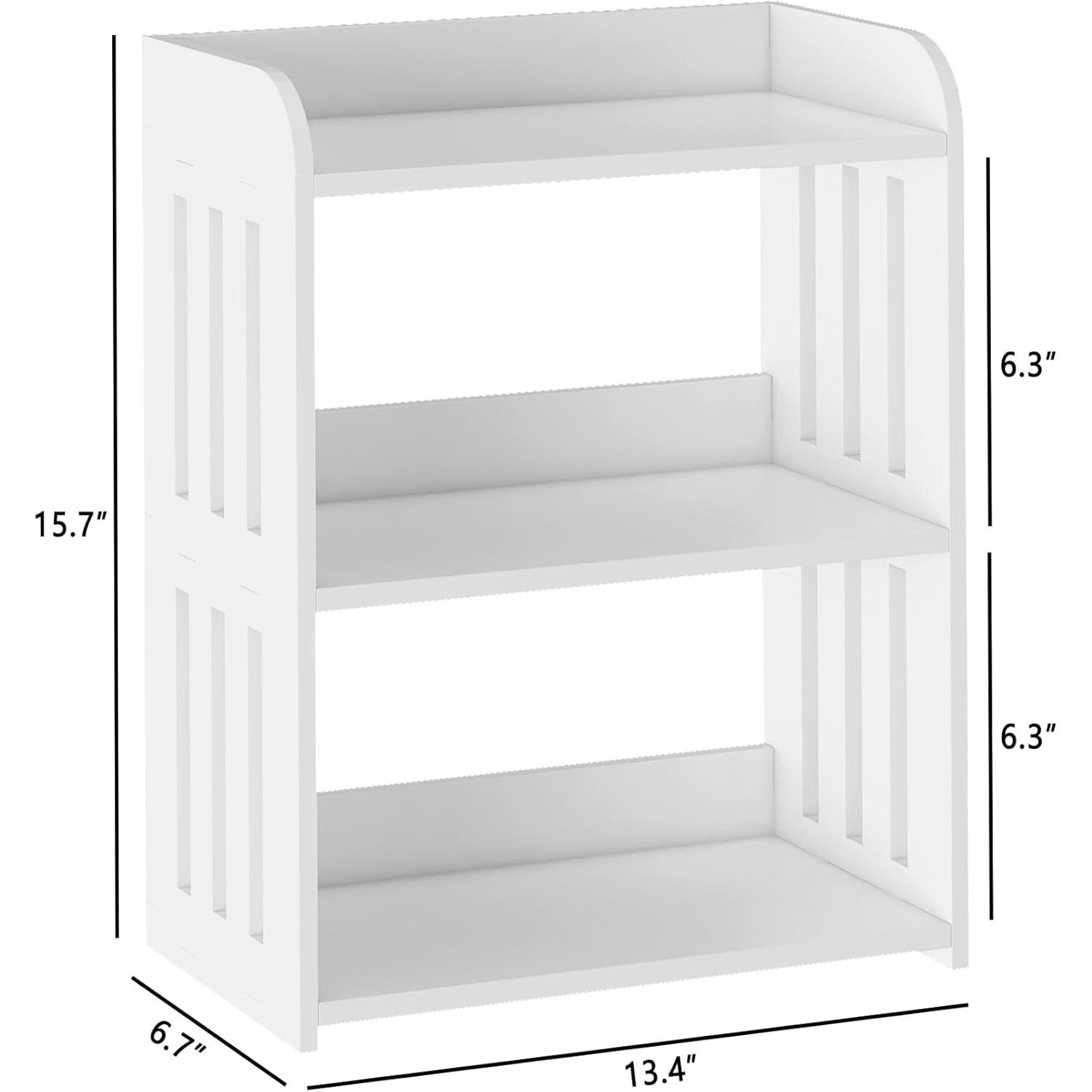 PVC striped three-tier bedside table 34*40*17cm