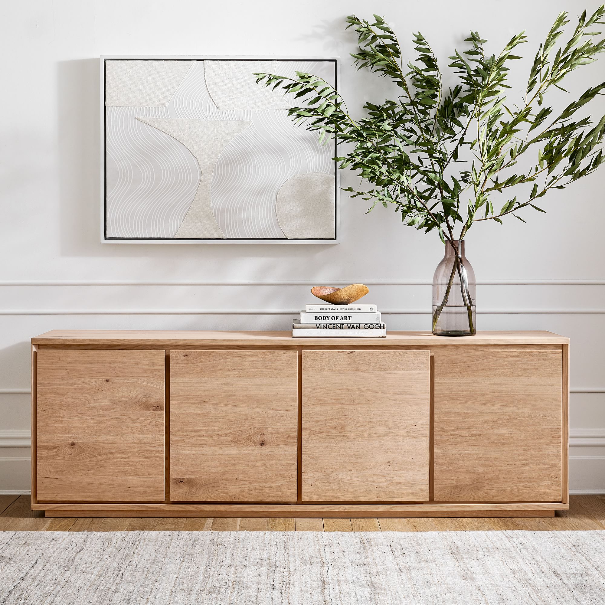 Factory Price European Style Nordic Modern Living Room Furniture Set Melamine Storage Cabinet Console Table 2 4 Door TV Stand