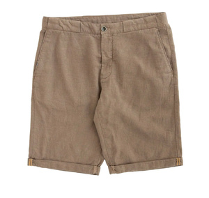 Shorts classiques en mélange de lin pour hommes, longueur Bermuda, au-dessus du genou, vêtements décontractés, légers, couleur unie, pour les vacances d'été - Product Image 1