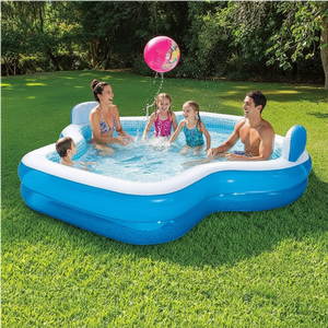<span class=keywords><strong>Piscine</strong></span> <span class=keywords><strong>gonflable</strong></span> pour adultes en PVC de 10 <span class=keywords><strong>pieds</strong></span> de long, 2 places, avec dossier confortable, durable, pour une utilisation en extérieur dans la cour - Product Image 2