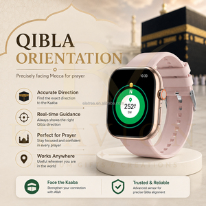 Montre connectée islamique pour le Hajj avec audio du Coran complet, guide du Hajj et de l'Omra, rappel de prière, <span class=keywords><strong>boussole</strong></span> <span class=keywords><strong>Qibla</strong></span> et compteur de Tasbih - Product Image 5