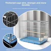 Grande cage électro-plaquée pour perroquets, cockatoos, paons et perruches ; Volière d'élevage robuste et pliable en métal, modèles K33/K60/K22