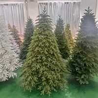 Sapin de Noël haut de gamme entièrement en PE, feuillage vert dense, arbre nu pour la décoration de grands centres commerciaux, à suspendre, 2,1 m, usage intérieur, nouveau, Chine