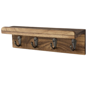 Étagère murale de style ferme, <span class=keywords><strong>porte</strong></span>-clés <span class=keywords><strong>mural</strong></span>, organisateur de <span class=keywords><strong>courrier</strong></span> en bois, <span class=keywords><strong>porte</strong></span>-clés rustique pour entrée, pour mur - Product Image 5