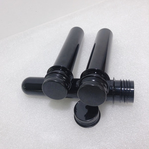 <b>Plastic</b> Test <b>Tube</b> Bottle 40ml Cylinder Black Screw Cap For Facial Mask Bath Salt Candy Dispensing - Product Image 1