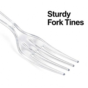 Vaisselle jetable à <span class=keywords><strong>emporter</strong></span>, couverts, ustensiles, couteau, cuillère et fourchette en plastique, couleur transparente - Product Image 5