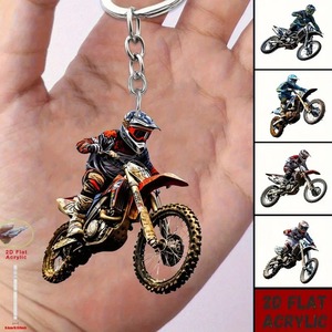 Porte-clés de moto 2D durable et plat - Design minimaliste pour cadeaux d'anniversaire et décoration de garage - Product Image 6