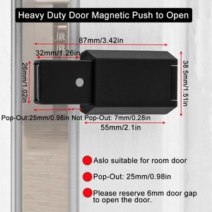 Heavy Duty Push to Open <b>Cabinet</b> Hardware Magnetic Push Latch <b>Lock</b> for Hidden Door Touch Latches and Catch Magnet Push - Product Image 5