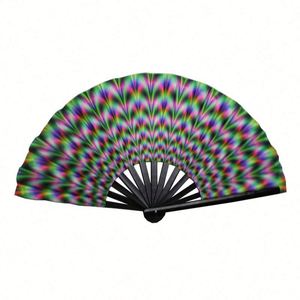 Personalized Printed Art Logo Bamboo Folding Custom <b>Hand</b> <b>Fan</b> for Wedding Promotion Music Festival <b>Fan</b> - Product Image 3